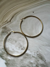 Load image into Gallery viewer, 14K Italian Gold Hoops
