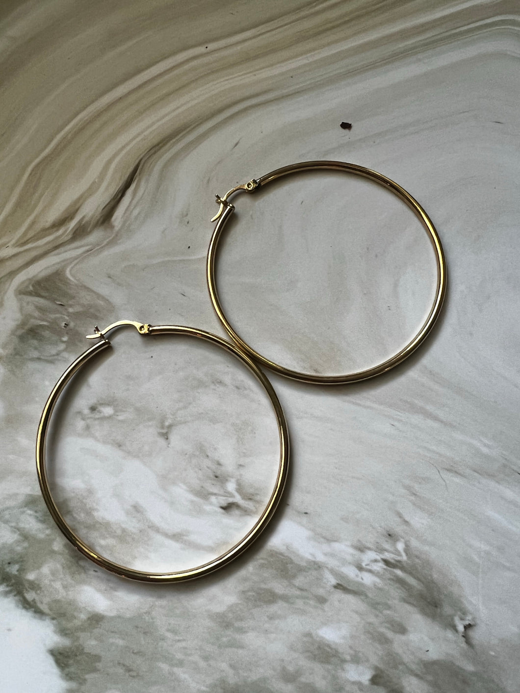 14K Italian Gold Hoops