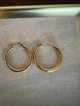 Load image into Gallery viewer, 14K Medium Italian Gold Hoops

