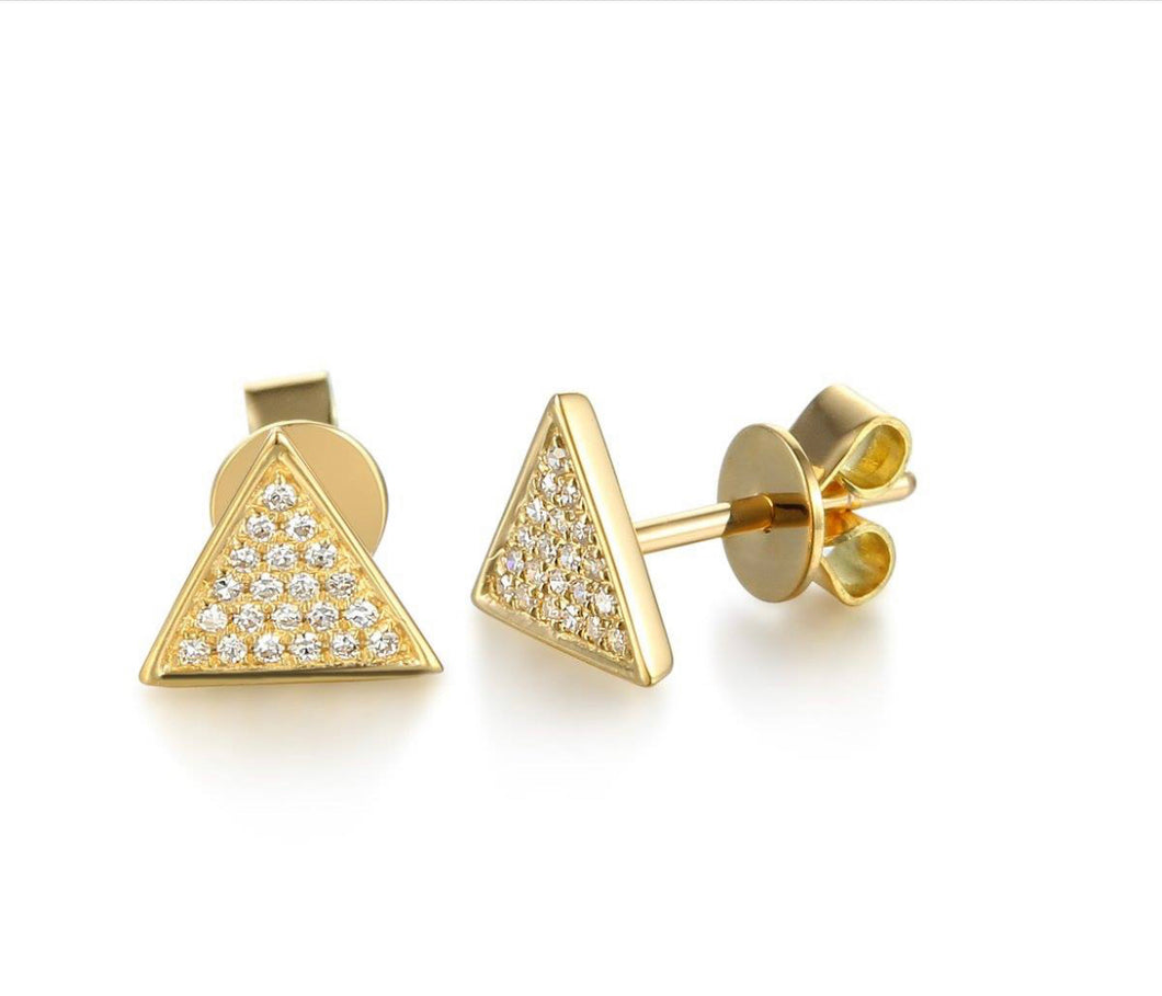 Diamond Triangle Studs