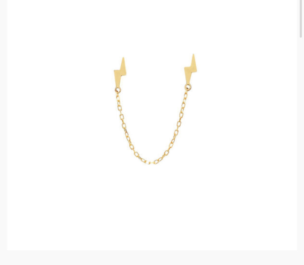 Double Lighting Chain Earring